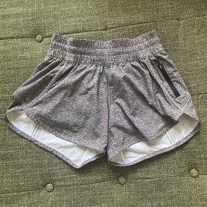 Lululemon Gray Running Shorts 4" with Lining